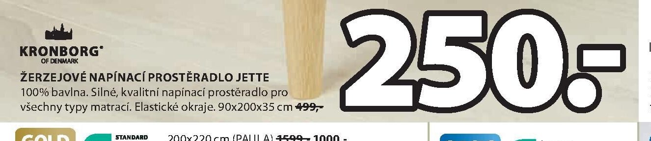Žerzejové napínací prostěradlo JETTE