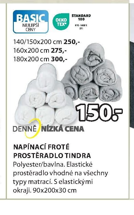 Napínací froté prostěradlo TINDRA
