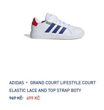 ADIDAS • GRAND COURT LIFESTYLE COURT ELASTIC LACE AND TOP STRAP BOTY