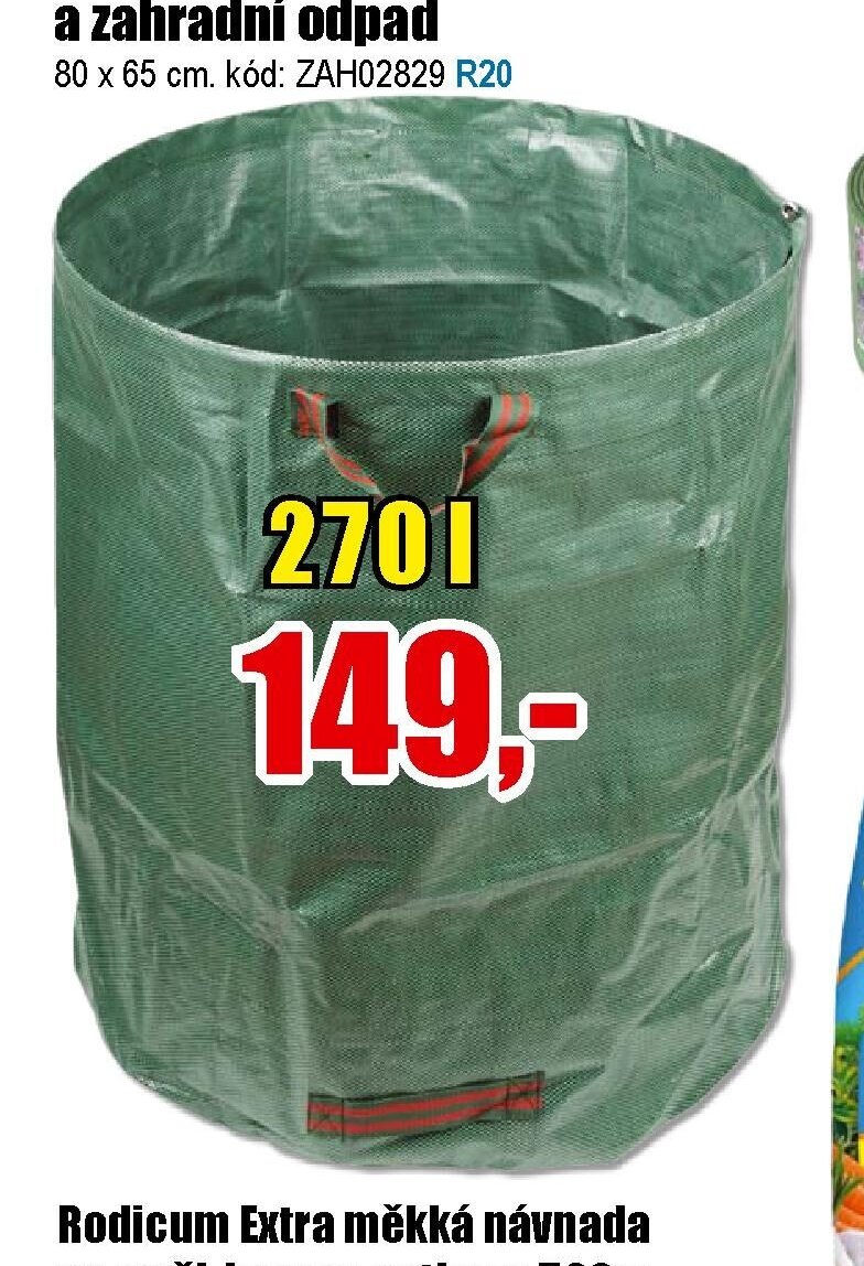 Skládací koš na listí a zahradní odpad