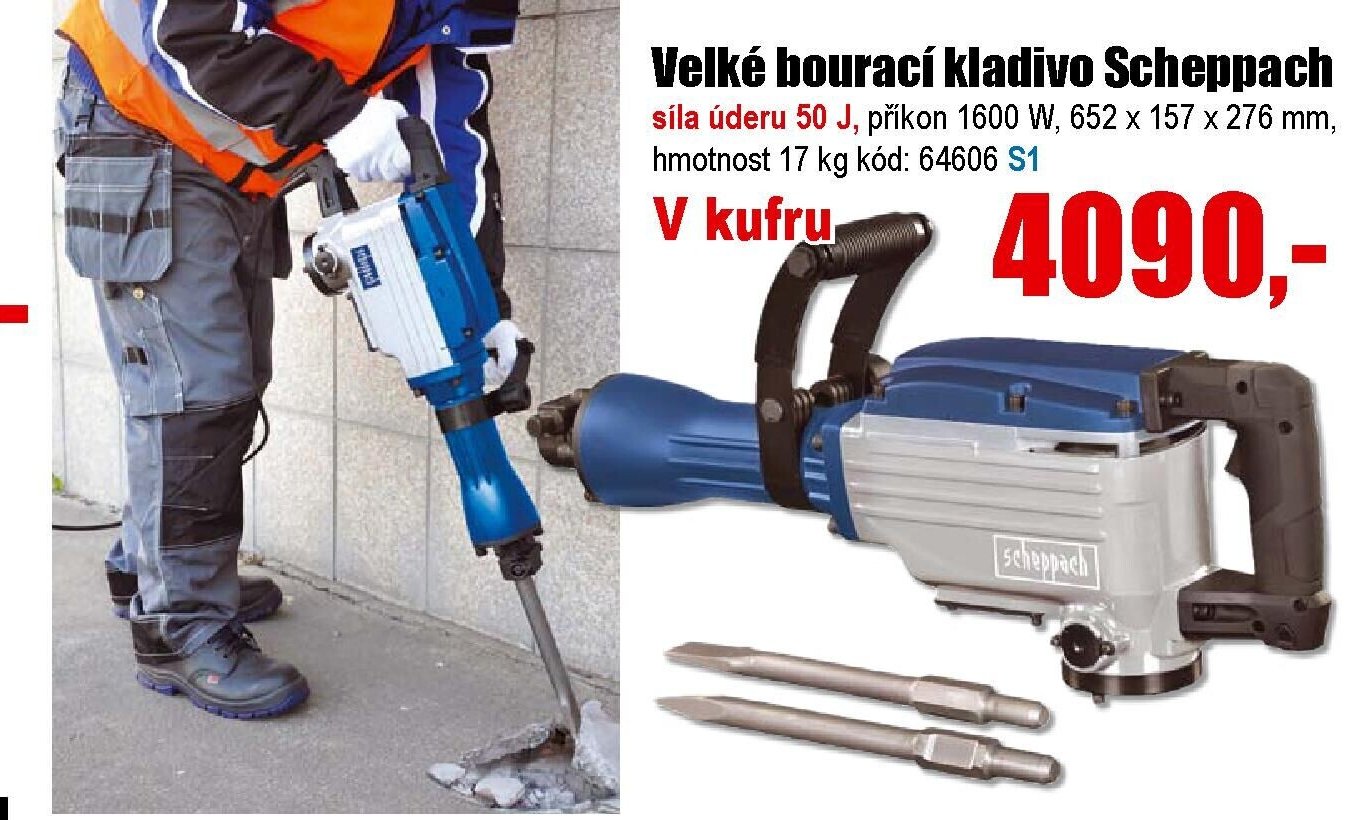 Velké bourací kladivo Scheppach