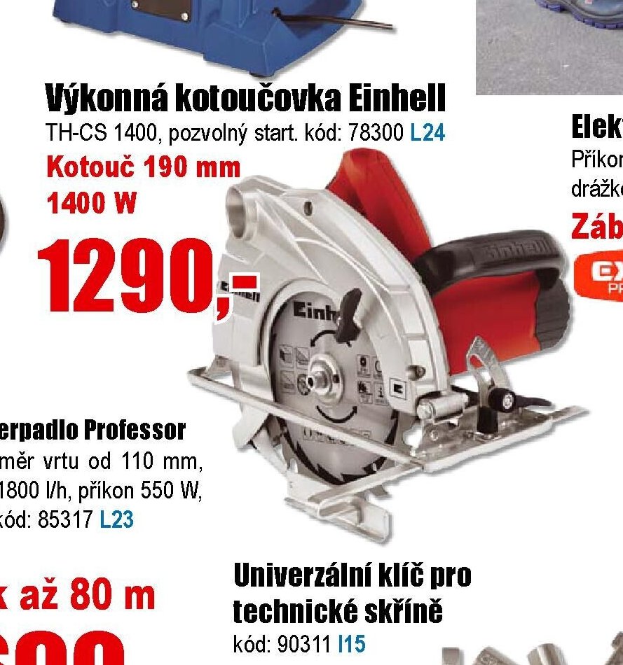 Výkonná kotoučovka Einhell