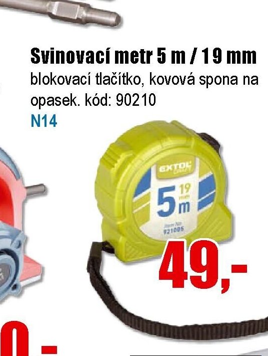 Svinovací metr 5 m / 19 mm