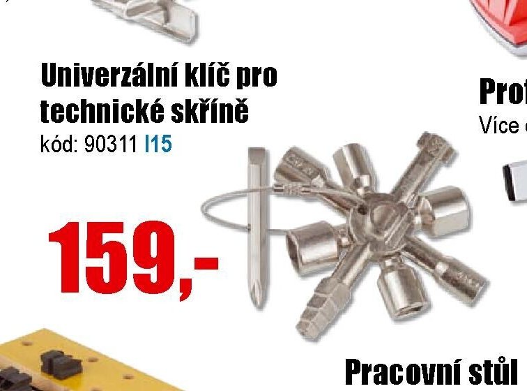 Univerzální klíč pro technické skříně