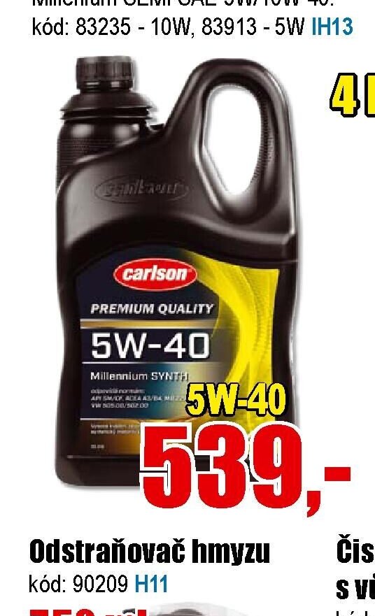 Motorový olej Carlson 5W-40