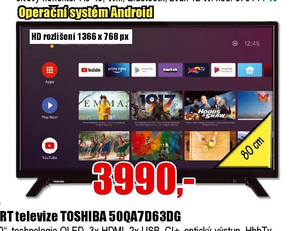 Smart televize TOSHIBA 32WA2063DG