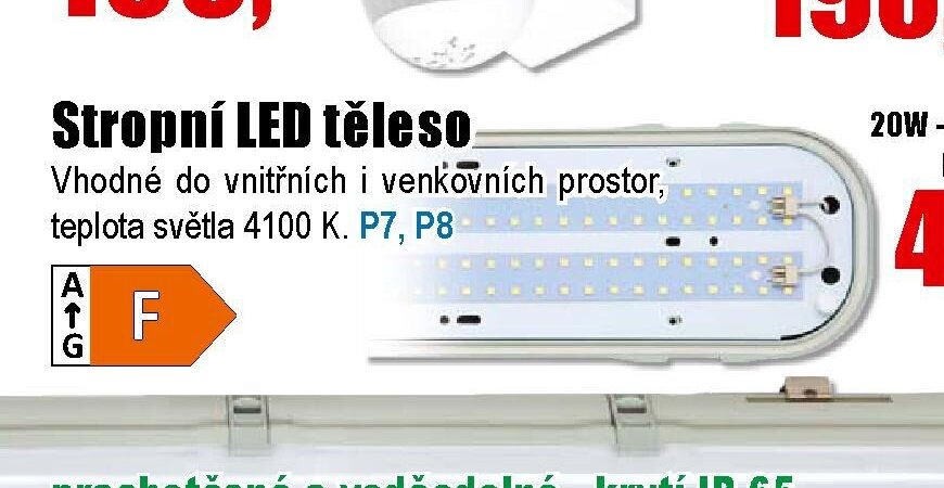 Stropní LED těleso