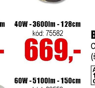 Stropní LED těleso (druhý typ)