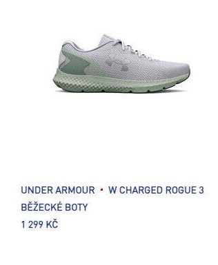 UNDER ARMOUR W CHARGED ROGUE 3 BĚŽECKÉ BOTY