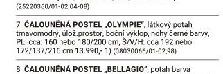 ČALOUNĚNÁ POSTEL „OLYMPIE“