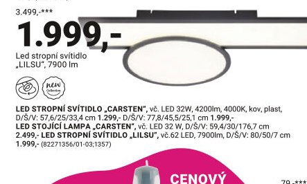 LED STROPNÍ SVÍTIDLO „CARSTEN“