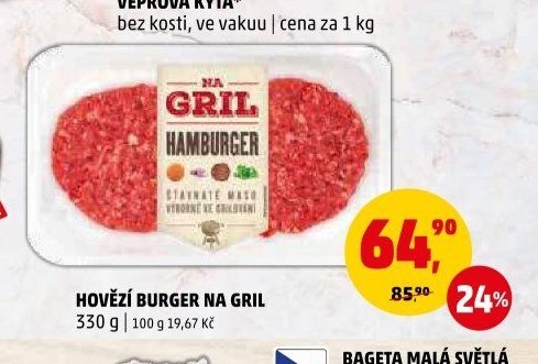 Hovězí burger na gril