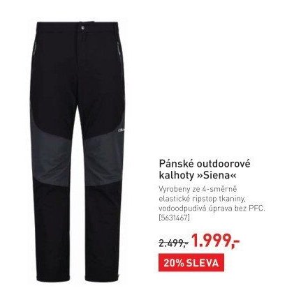 Pánské outdoorové kalhoty »Siena«