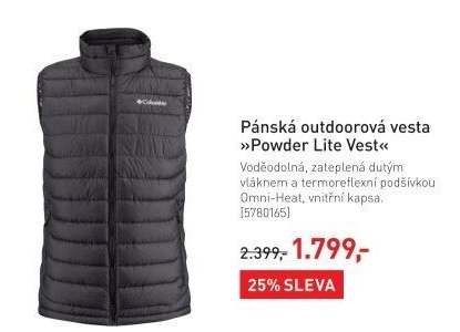 Pánská outdoorová vesta Powder Lite Vest