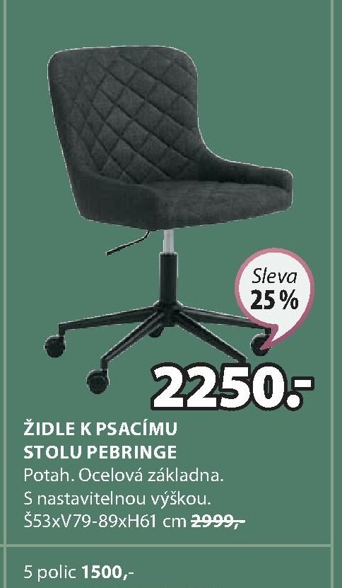 ŽIDLE K PSACÍMU STOLU PEBRINGE