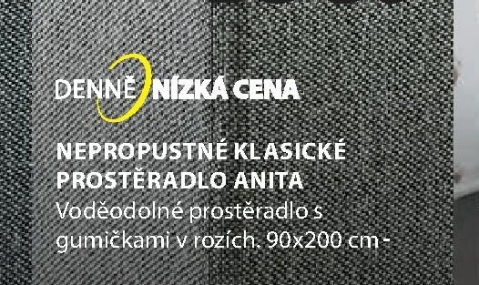 Nepropustné klasické prostěradlo ANITA