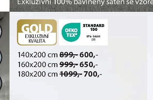 Prostěradlo GOLD (140-180x200 cm)