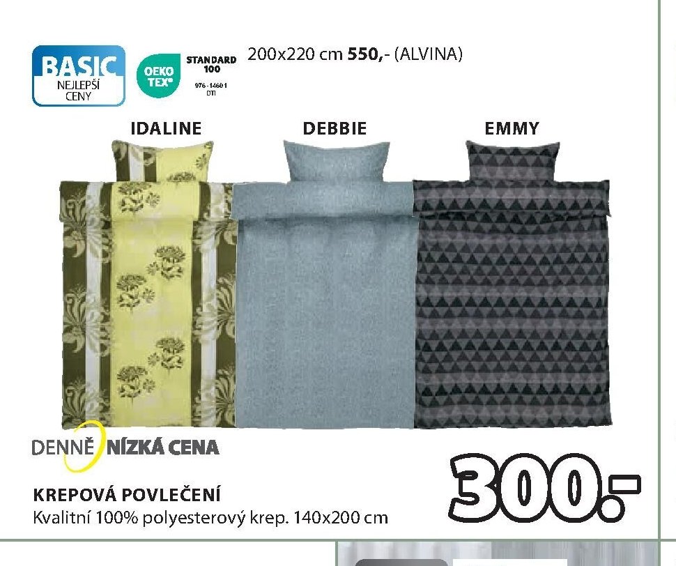 KREPOVÁ POVLEČENÍ (IDALINE, DEBBIE, EMMY)