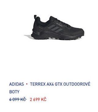 Adidas Terrex AX4 GTX outdoorové boty