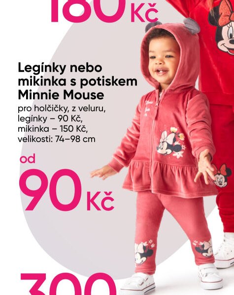 Legínky nebo mikinka s potiskem Minnie Mouse