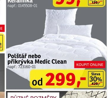 Polštář nebo přikrývka Medic Clean