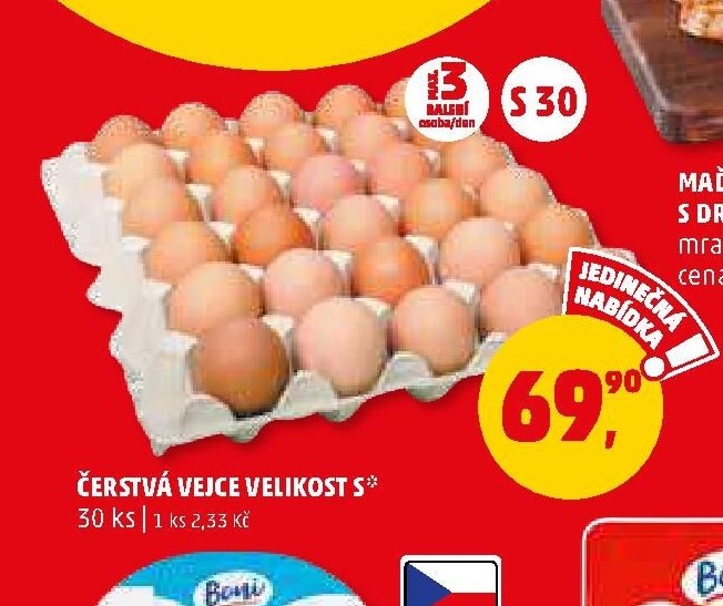 Čerstvá vejce velikost S