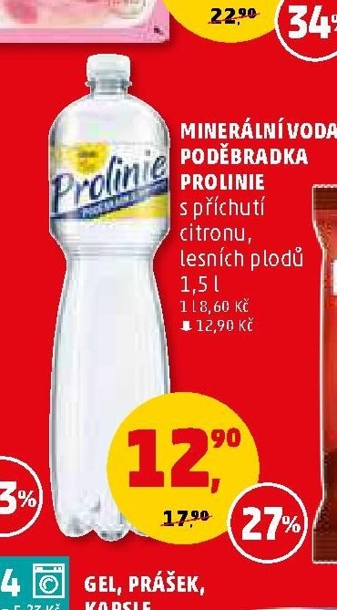 Minerální voda Poděbradka Prolinie