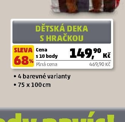 DĚTSKÁ DEKA S HRAČKOU