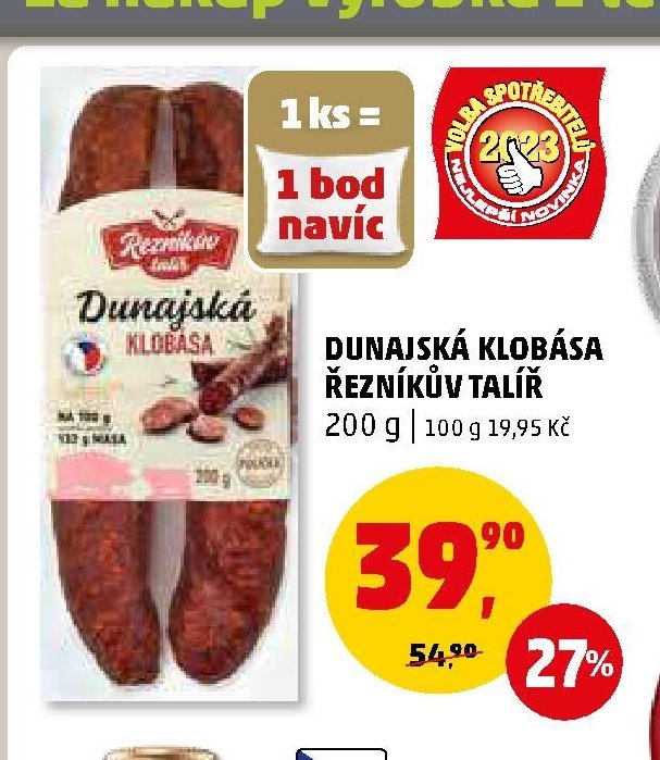 DUNAJSKÁ KLOBÁSA ŘEZNÍKŮV TALÍŘ