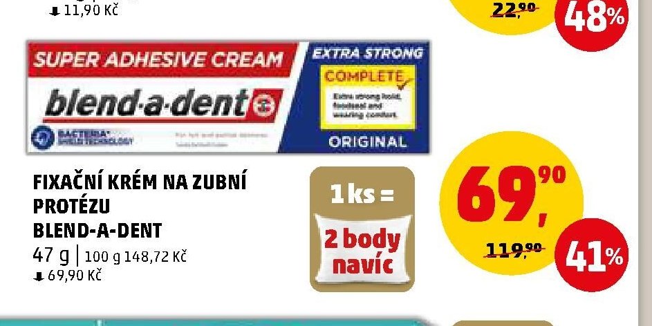 FIXAČNÍ KRÉM NA ZUBNÍ PROTÉZU BLEND-A-DENT