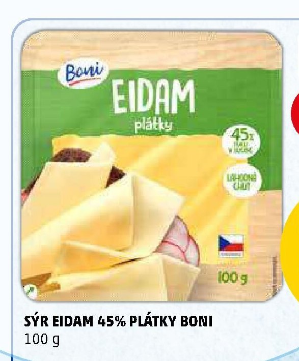 SÝR EIDAM 45% PLÁTKY BONI