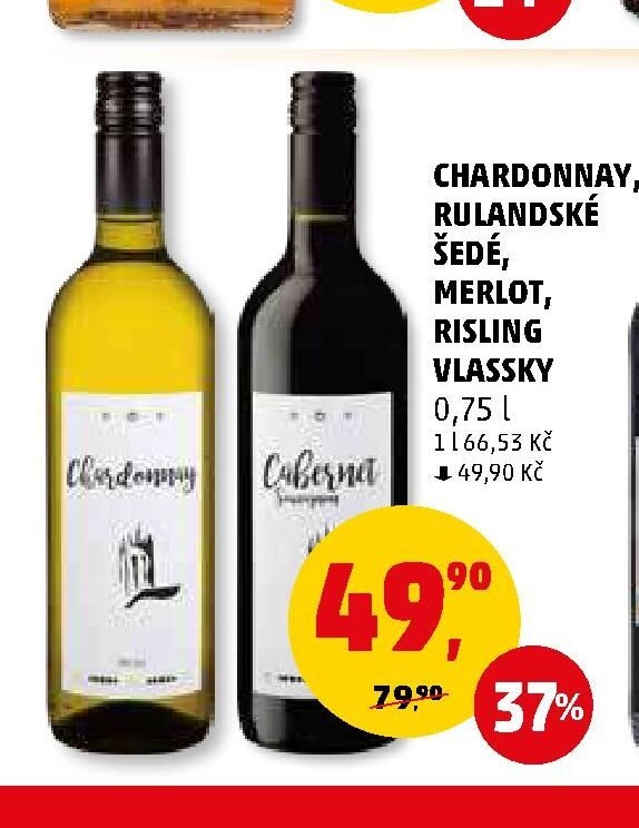 CHARDONNAY, RULANDSKÉ ŠEDÉ, MERLOT, RISLING VLASSKY