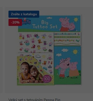 Velký set s tetováním Peppa Pig