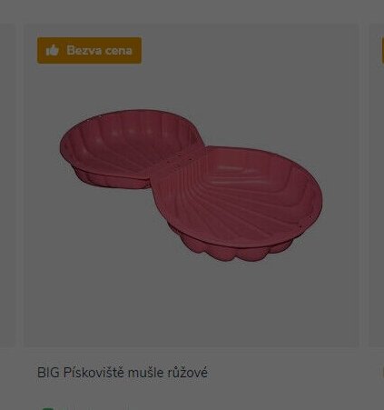 BIG Pískoviště mušle růžové