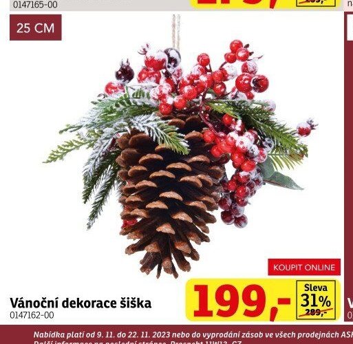 Vánoční dekorace šiška