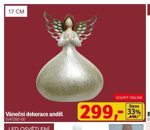 Vánoční dekorace anděl