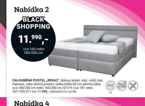 ČALOUNĚNÁ POSTEL „REDA2“