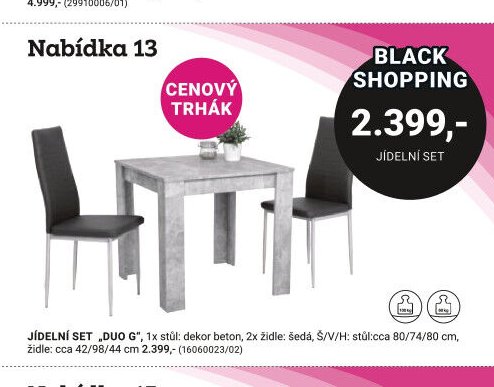 Jídelní set DUO G