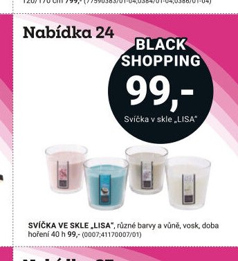 Svíčka ve skle „LISA“
