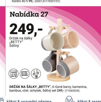 Držák na šálky „BETTY“