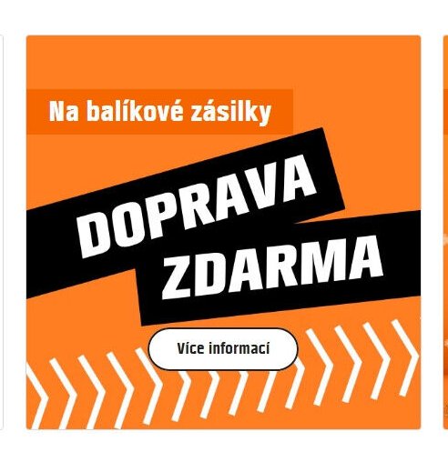 Na balíkové zásilky - DOPRAVA ZDARMA