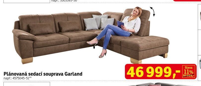 Plánovaná sedací souprava Garland