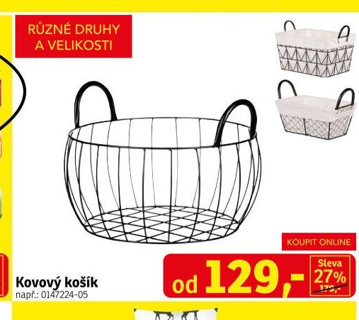 Kovový košík