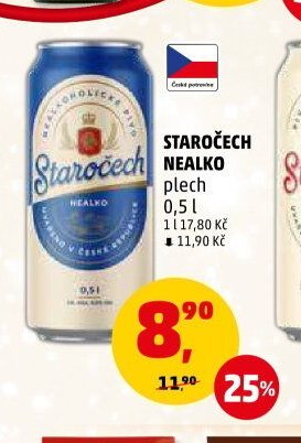 Staročech Nealko plech 0,5 l