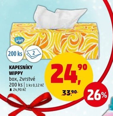 KAPESNÍKY WIPPY box, 2vrstvé