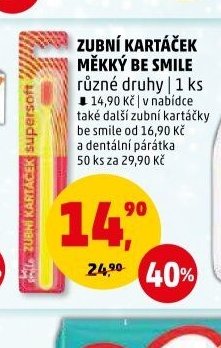 ZUBNÍ KARTÁČEK MĚKKÝ BE SMILE