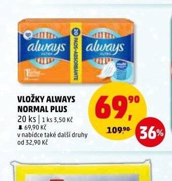 VLOŽKY ALWAYS NORMAL PLUS