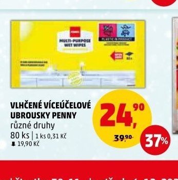 VLHČENÉ VÍCEÚČELOVÉ UBROUSKY PENNY