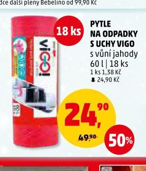 PYTLE NA ODPADKY S UCHY VIGO 60 l | 18 ks