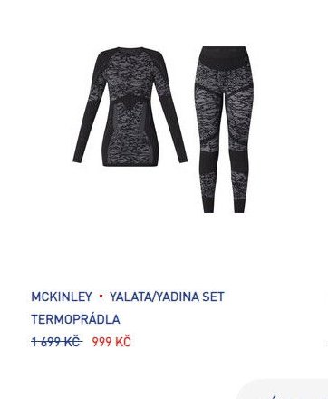 MCKINLEY YALATA/YADINA SET TERMOPRÁDLA